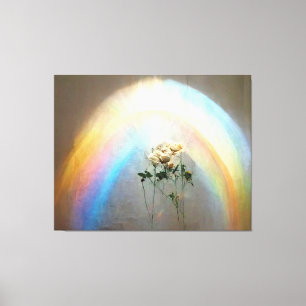 Rainbow-Rozen van Heaven By Lindsey Roos Putnam Canvas Afdruk