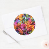 Rainbow Rozen Wedding Envelope-zegels en stickers (Envelop)
