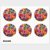 Rainbow Rozen Wedding Envelope-zegels en stickers (Vel)