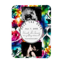 Rainbow Rozen Zwart & Wit Bloemen Bewaar de Datum