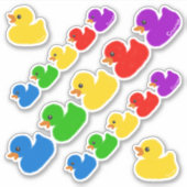 Rainbow Rubber Ducks Sticker (Voorkant)