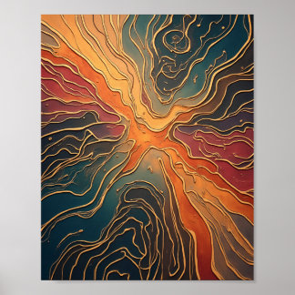 Rainbow Rumbling Earth Waarde Papier Poster