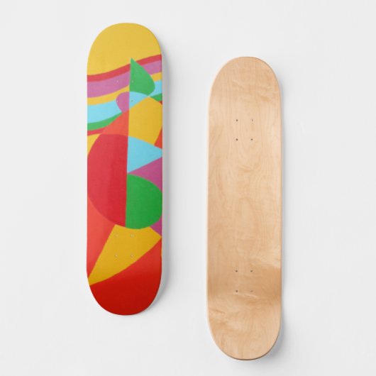 Rainbow Rush Abstract Skateboard (Voorkant)