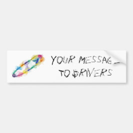 Rainbow Safety Pin Bumpersticker