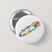 Rainbow Safety Pin Button (Voorkant /achterkant)