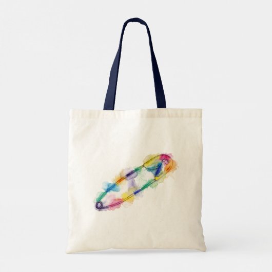 Rainbow Safety Pin Canvas tas (Achterkant)
