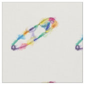 Rainbow Safety Pin Fabric Stof (Close Up)
