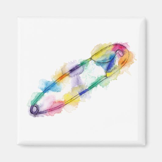Rainbow Safety Pin Magnet (Voorkant)