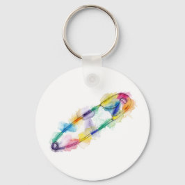 Rainbow Safety Pin Sleutelhanger