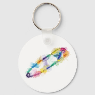 Rainbow Safety Pin Sleutelhanger