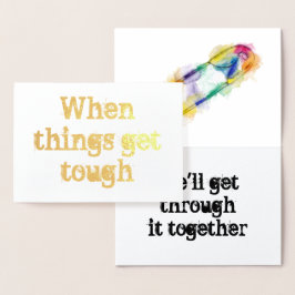 Rainbow Safety Pin Solidarity Foil Card Folie Kaarten