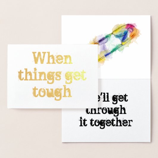 Rainbow Safety Pin Solidarity Foil Card Folie Kaarten (Display)