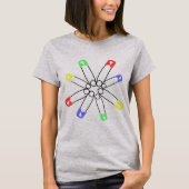 Rainbow Safety Pin Solidarity Resist T-shirt (Voorkant)