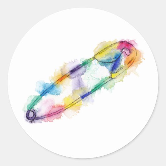 Rainbow Safety Pin Stickers (Voorkant)