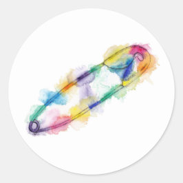 Rainbow Safety Pin Stickers