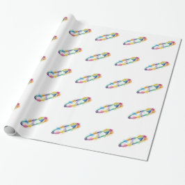 Rainbow Safety Pin Wrapping Paper Cadeaupapier