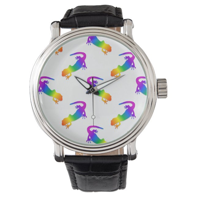 Rainbow Salamander Horloge (Voorkant)