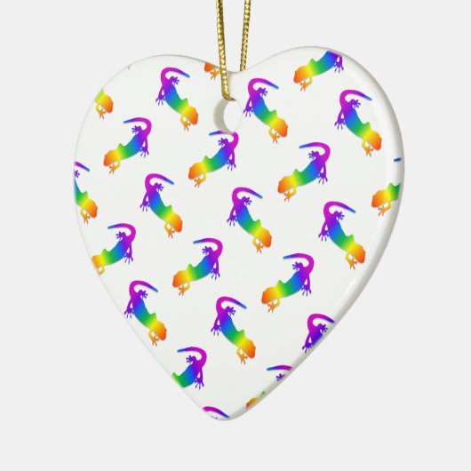 Rainbow Salamander Keramisch Ornament (Links)