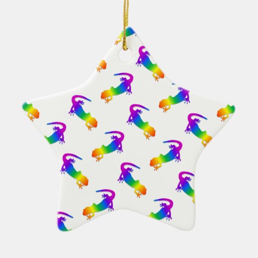 Rainbow Salamander Keramisch Ornament (Voorkant)