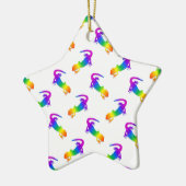 Rainbow Salamander Keramisch Ornament (Links)