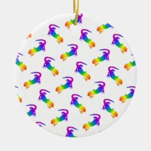 Rainbow Salamander Keramisch Ornament