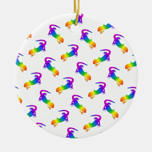 Rainbow Salamander Keramisch Ornament (Voorkant)