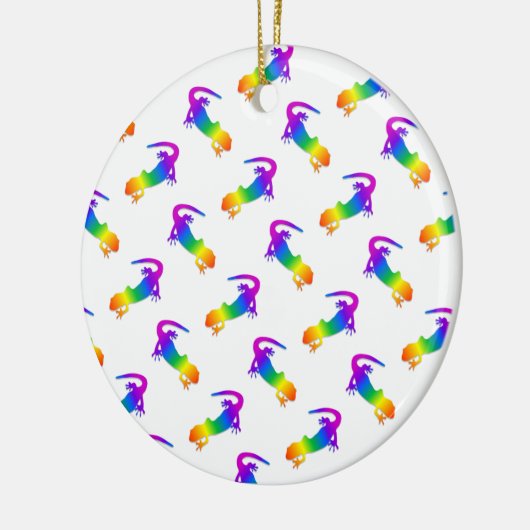 Rainbow Salamander Keramisch Ornament (Links)