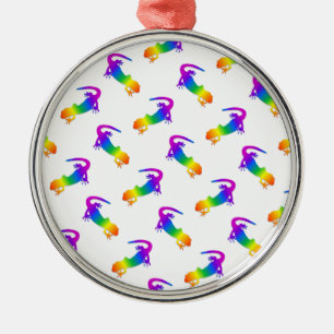 Rainbow Salamander Metalen Ornament