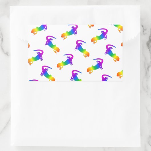 Rainbow Salamander Rechthoekige Sticker (Tas)