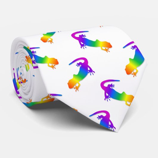 Rainbow Salamander Stropdas (Opgerold)