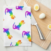 Rainbow Salamander Theedoek (Quarter Fold)