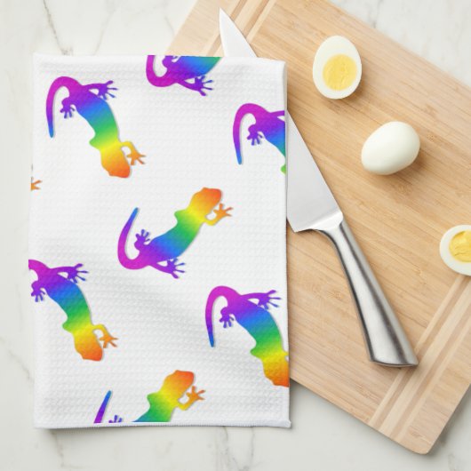 Rainbow Salamander Theedoek (Quarter Fold)