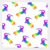 Rainbow Salamander Vierkante Sticker (Voorkant)