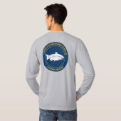 Rainbow Salmon Tail met logo op de achterkant T-Sh T-shirt (Achterkant volledig)