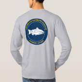 Rainbow Salmon Tail met logo op de achterkant T-Sh T-shirt (Achterkant)