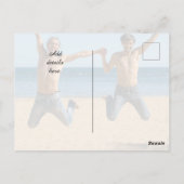 Rainbow Same Gender Photo Wedding Announding Briefkaart (Achterkant)