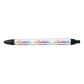 Rainbow San Diego skyline Zwarte Inkt Pen (Voorkant)