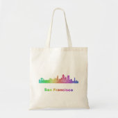 Rainbow San Francisco skyline Tote Bag (Voorkant)