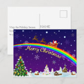 Rainbow Santa Claus Briefkaart (Voorkant / Achterkant)