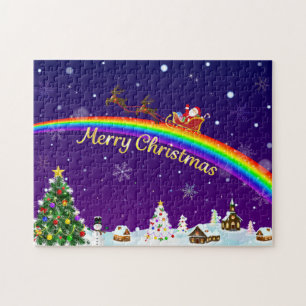 Rainbow Santa Claus Legpuzzel