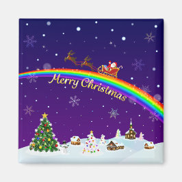 Rainbow Santa Claus Magneet