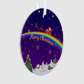 Rainbow Santa Claus Ornament (voorkant)