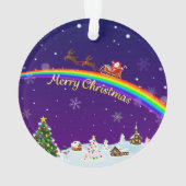 Rainbow Santa Claus Ornament (achterkant)