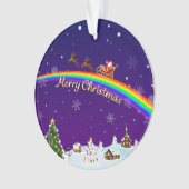 Rainbow Santa Claus Ornament (voorkant)