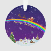 Rainbow Santa Claus Ornament (voorkant)