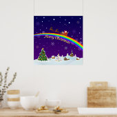 Rainbow Santa Claus Poster (Keuken)