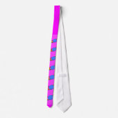 Rainbow Saturn Necktie voor astronomen, Magenta Stropdas (Achterkant)