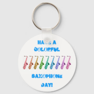 Rainbow Saxophone Sleutelhanger