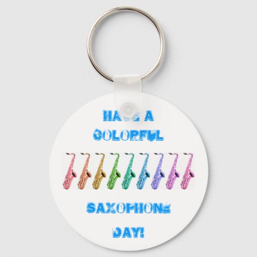 Rainbow Saxophone Sleutelhanger (Voorkant)