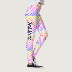 Rainbow Scales Mermaid Tail Leggings